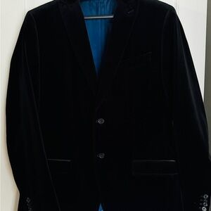 Banana Republic Elegant Black Velvet Mens Suit Coat - Perfect Condition!